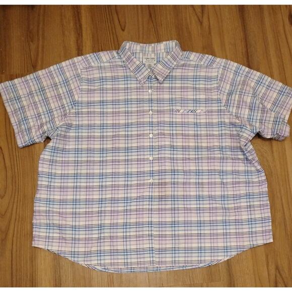 Cabin Creek Wrinkle Free Shirt Mens Stain Repellent Long Sleeve Plaid - Picture 3 of 10